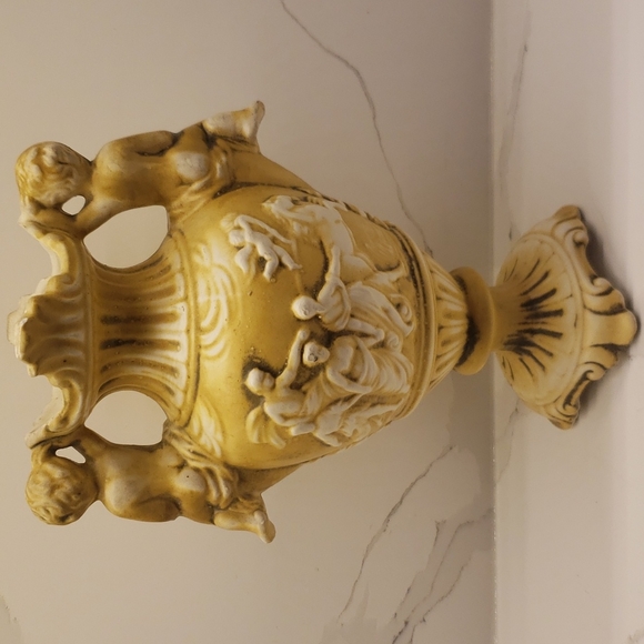 Campodimonte Made in Italy Ceramic pottery Urn Vase Cherabs Angels 12"h x 11"w - Picture 7 of 13